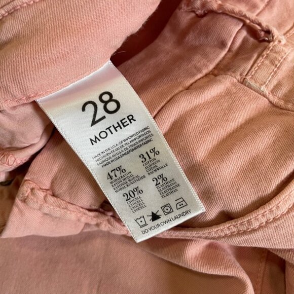 MOTHER Looker Crop Capri Pants Pink 28 - Picture 3 of 5